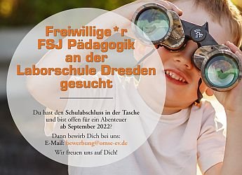 Bewirb dich für ein FSJ Pädagogik an der Laborschule Dresden