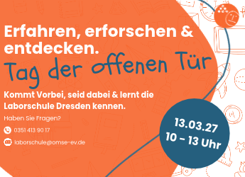 Save the Date: Tag der offenen Tür an der Laborschule Dresden