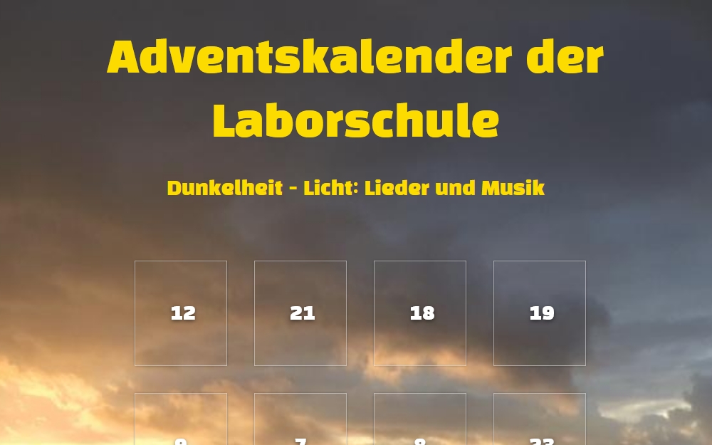 Virtueller Adventskalender der Laborschule des Omse e.V. Dresden